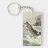 ヴィンテージニジマス漁師魚釣りfor Fish キーホルダー (正面)