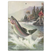 ヴィンテージニジマス漁師魚釣りfor Fish クリップボード (裏面)