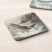 ヴィンテージニジマス漁師魚釣りfor Fish コースター (左側)