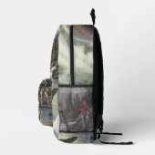 ヴィンテージニジマス漁師魚釣りfor Fish プリントバックパック (右)