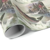 ヴィンテージニジマス漁師魚釣りfor Fish ラッピングペーパー (ロールコーナー)