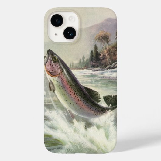 ヴィンテージニジマス漁師魚釣りfor Fish Case-Mate iPhoneケース (裏面)