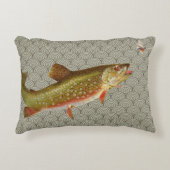 ヴィンテージニジマス・フライ アクセントクッション (正面)