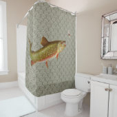 ヴィンテージニジマス・フライ シャワーカーテン (インサイチュ)