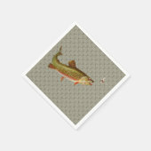 ヴィンテージニジマス・フライ スタンダードカクテルナプキン (角)