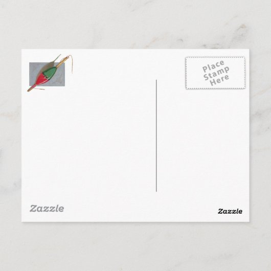 ヴィンテージニジマス・フライ ポストカード (裏面)