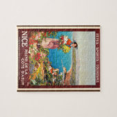 ヴィンテージニスレインコートダジュールイラストレーションアート ジグソーパズル (横)