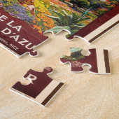 ヴィンテージニスレインコートダジュールイラストレーションアート ジグソーパズル (側面)