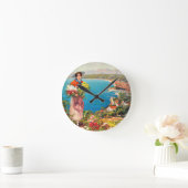 ヴィンテージニスレインコートダジュール ラウンド壁時計 (ホーム)