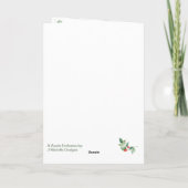 ヴィンテージニットのクリスマスストッキンググリーティングカード サンキューカード (裏面)