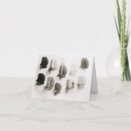 ヴィンテージニット帽子ノートカード サンキューカード