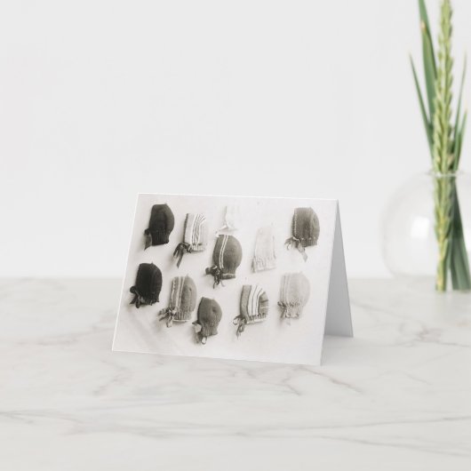 ヴィンテージニット帽子ノートカード サンキューカード (正面)