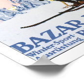 ヴィンテージニュルンブルグドイツスキー旅行ポスタープリント ポスター (角)