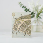 ヴィンテージニューアムステルダムの地図(1660) ポストカード (スタンド正面)