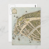 ヴィンテージニューアムステルダムの地図(1660) ポストカード (正面/裏面)