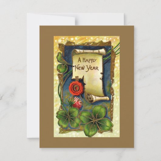 ヴィンテージニューイブパーティの招待状 招待状 (正面)