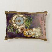 ヴィンテージニューイヤーアイリッシュラス時計の深夜 アクセントクッション (裏面)