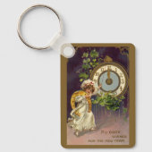 ヴィンテージニューイヤーアイリッシュラス時計の深夜 キーホルダー (正面)