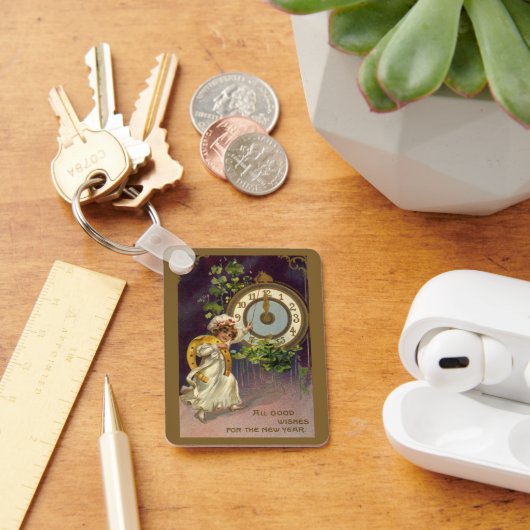 ヴィンテージニューイヤーアイリッシュラス時計の深夜 キーホルダー (デスク)