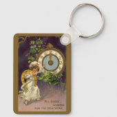 ヴィンテージニューイヤーアイリッシュラス時計の深夜 キーホルダー (裏面)