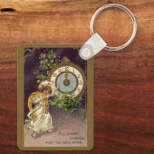 ヴィンテージニューイヤーアイリッシュラス時計の深夜 キーホルダー (裏面)