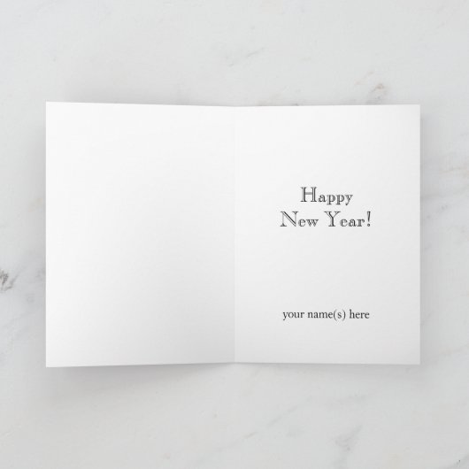 ヴィンテージニューイヤーアイリッシュラス時計の深夜 シーズンカード (内部)