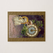 ヴィンテージニューイヤーアイリッシュラス時計の深夜 ジグソーパズル (横)
