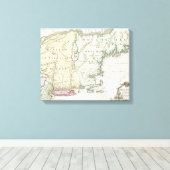 ヴィンテージニューイングランドの地図(1716) キャンバスプリント (インサイチュ (ウッドフロア))