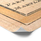 ヴィンテージニューイングランドの地図（1729年） ポスター (角)