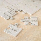 ヴィンテージニューイングランドの地図（1839年） ジグソーパズル (側面)