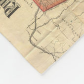 ヴィンテージニューイングランド州の地図(1900) フリースブランケット (角)