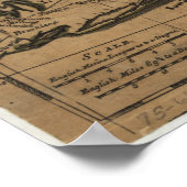 ヴィンテージニューイングランド海岸の地図(1771) ポスター (角)