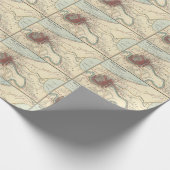 ヴィンテージニューオーリンズの地図 ラッピングペーパー (角)