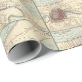ヴィンテージニューオーリンズの地図 ラッピングペーパー (ロールコーナー)