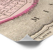 ヴィンテージニューオーリンズの地図(1880) ポスター (角)