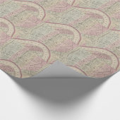 ヴィンテージニューオーリンズの地図(1880) ラッピングペーパー (角)