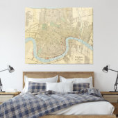 ヴィンテージニューオーリンズの地図(1919) キャンバスプリント (インサイチュ (寝室))