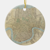 ヴィンテージニューオーリンズの地図(1919) セラミックオーナメント (正面)