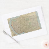 ヴィンテージニューオーリンズの地図(1919) 長方形シール (封筒)