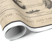 ヴィンテージニューオーリンズの絵図(1884) ラッピングペーパー (ロールコーナー)