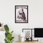 ヴィンテージニューオーリンズオイスターフェスティバルプリント ポスター (ホームオフィス)