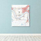 ヴィンテージニューオーリンズリバーフロントジェファーソンパリ キャンバスプリント (インサイチュ (ウッドフロア))