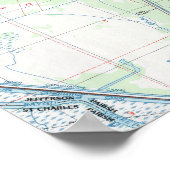 ヴィンテージニューオーリンズリバーフロントジェファーソンパリ ポスター (角)