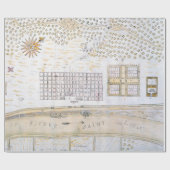 ヴィンテージニューオーリンズ・ルイジアナの地図(1747) ラッピングペーパー (フラット)