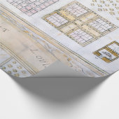 ヴィンテージニューオーリンズ・ルイジアナの地図(1747) ラッピングペーパー (コーナー)