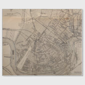 ヴィンテージニューオーリンズ・ルイジアナの地図(1902) ラッピングペーパー (フラット)