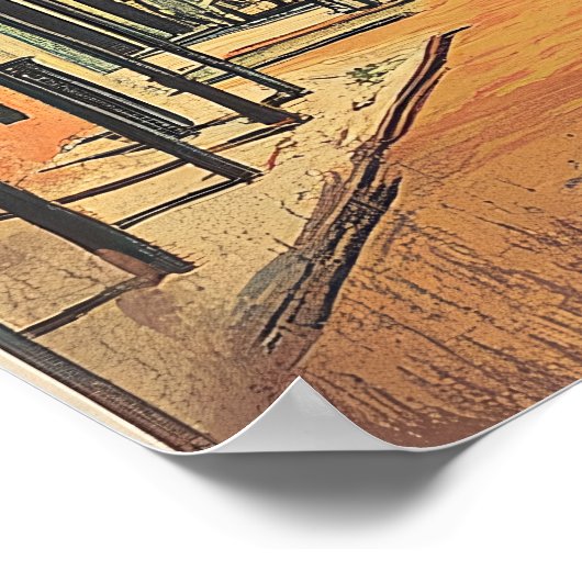 ヴィンテージニューオーリンズ、ルイジアナトラベルウォール ポスター (角)