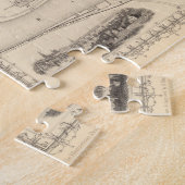 ヴィンテージニューキャッスルの地図(1851年) ジグソーパズル (側面)
