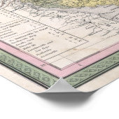 ヴィンテージニュージャージーの地図 ポスター (角)