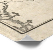 ヴィンテージニュージャージーの地図(1780) ポスター (角)